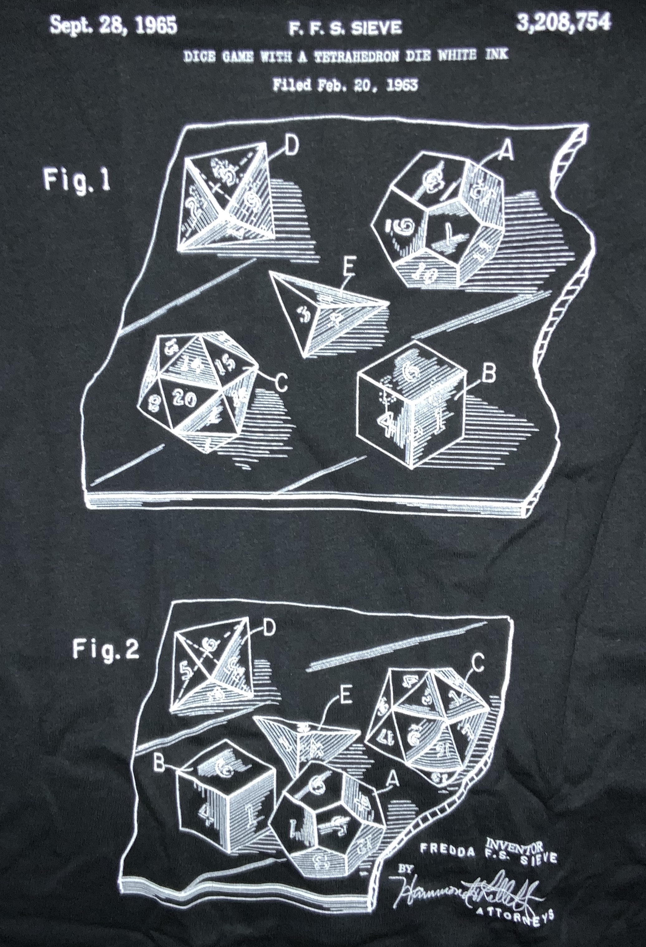 t-shirt of dice